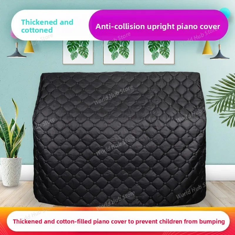 

High Quality Upright Piano Cover Black Plus Cotton Thick Piano Full Cover Waterproof Dust Cover Musical Instrument Accessories