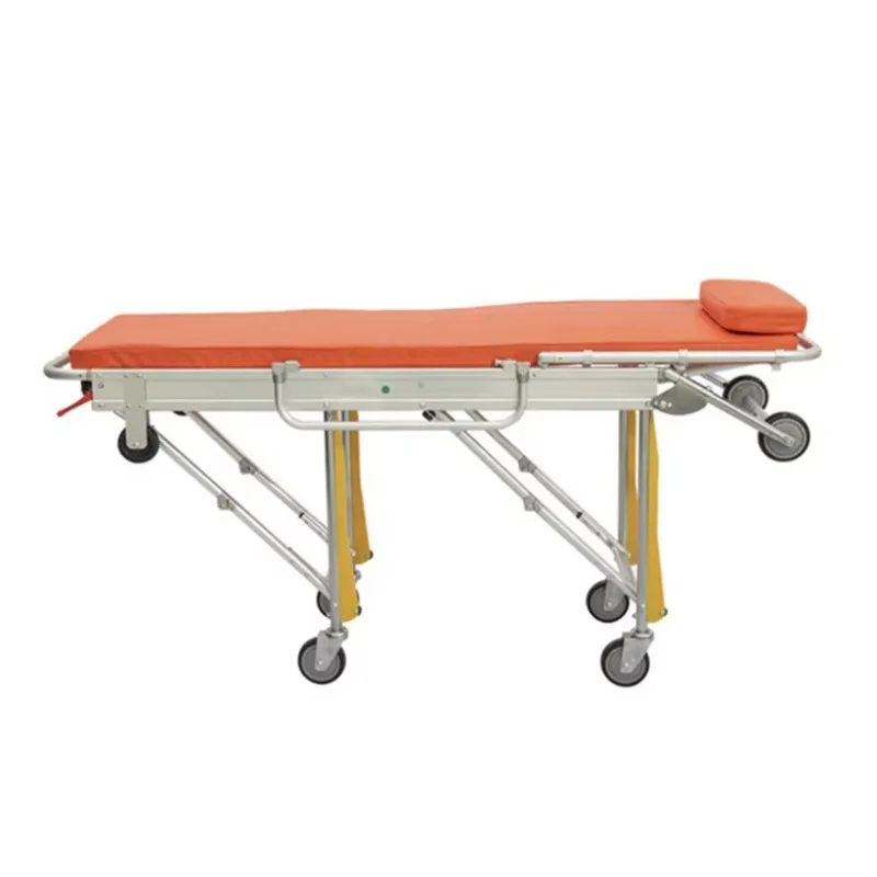 Adjustable Aluminum Ambulance Stretcher First-aid Medical Collapsible Aluminum Alloy Ambulance Stretcher with Wheeled