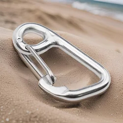 Scuba Diving Hook Stainless Steel Safety Diving Buckle Clip Camping Carabiner Simple Hook Hanging Buckle Snap Kayak Accessories