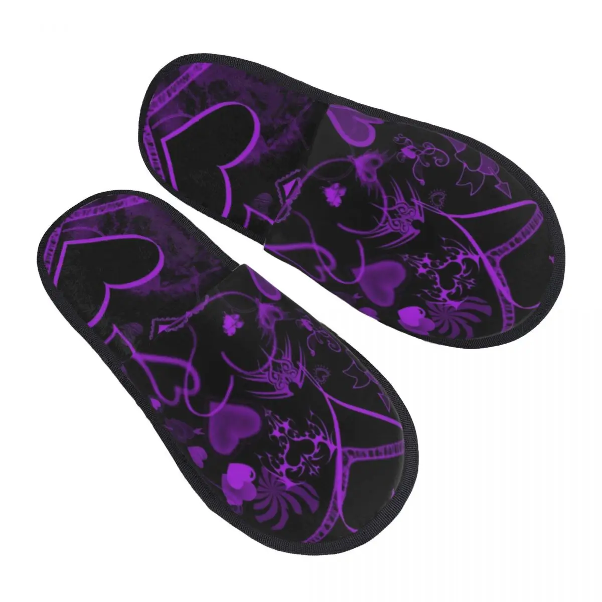 

Custom Y2K Style Heart Pattern Soft Memory Foam House Slippers Women Cozy Warm Anti-Skid Slipper