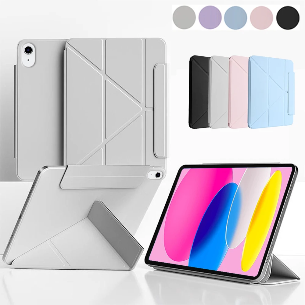 

Чехол для iPad 5th 6th 7th 8th 9th 10th 11th Air 4 5 6 7 Mini 6 7 с держателем для карандашей, Mutil Angles Складной Y-образный чехол-подставка
