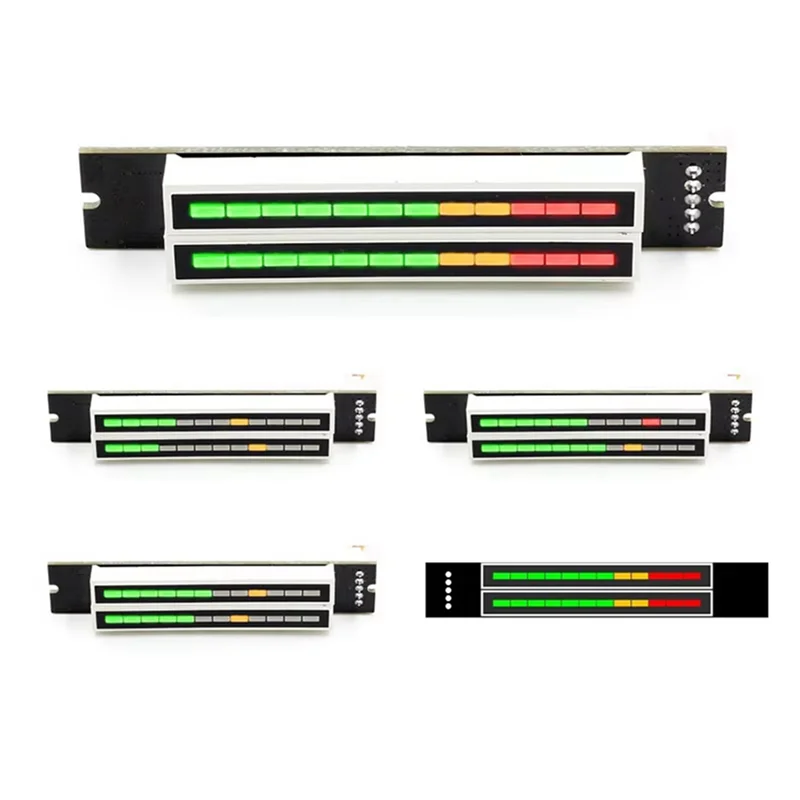 2X Dual 12 Level Audio Indicator LED Light VU Meter Amplifier Board Adjustable Light Speed Board With AGC Mode DIY