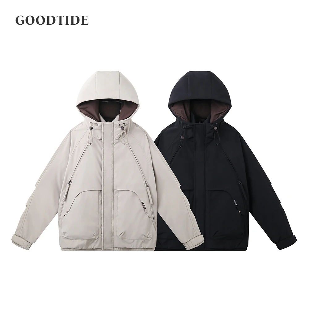 

Men's 90% White Duck Down Hooded Functional Puffer Jacket 2025 Winter New Windproof Cold-Resistant Loose Outerwear