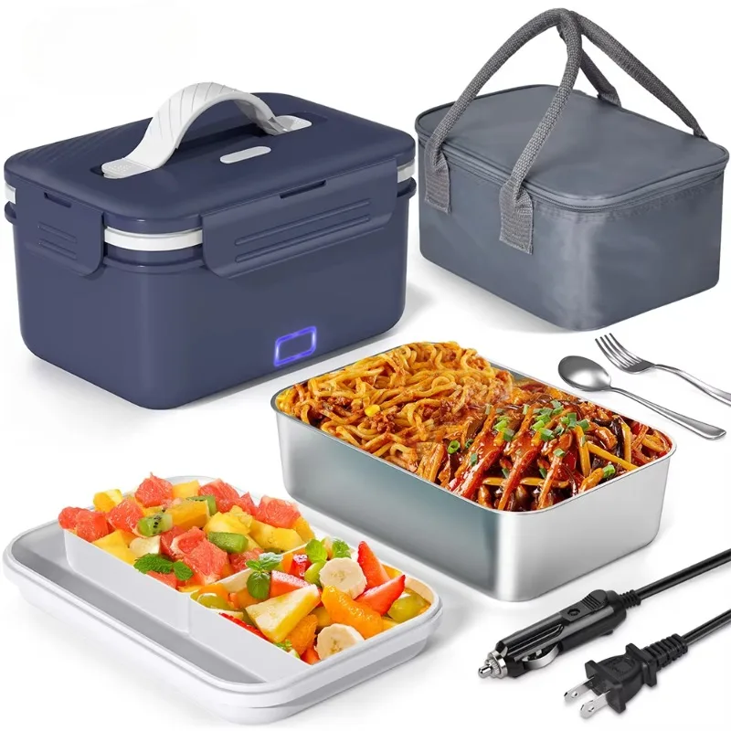 

Food Heater Electric Lunch Box 12V 24V 110V 220 Portable Self-Heating Car Truck Household