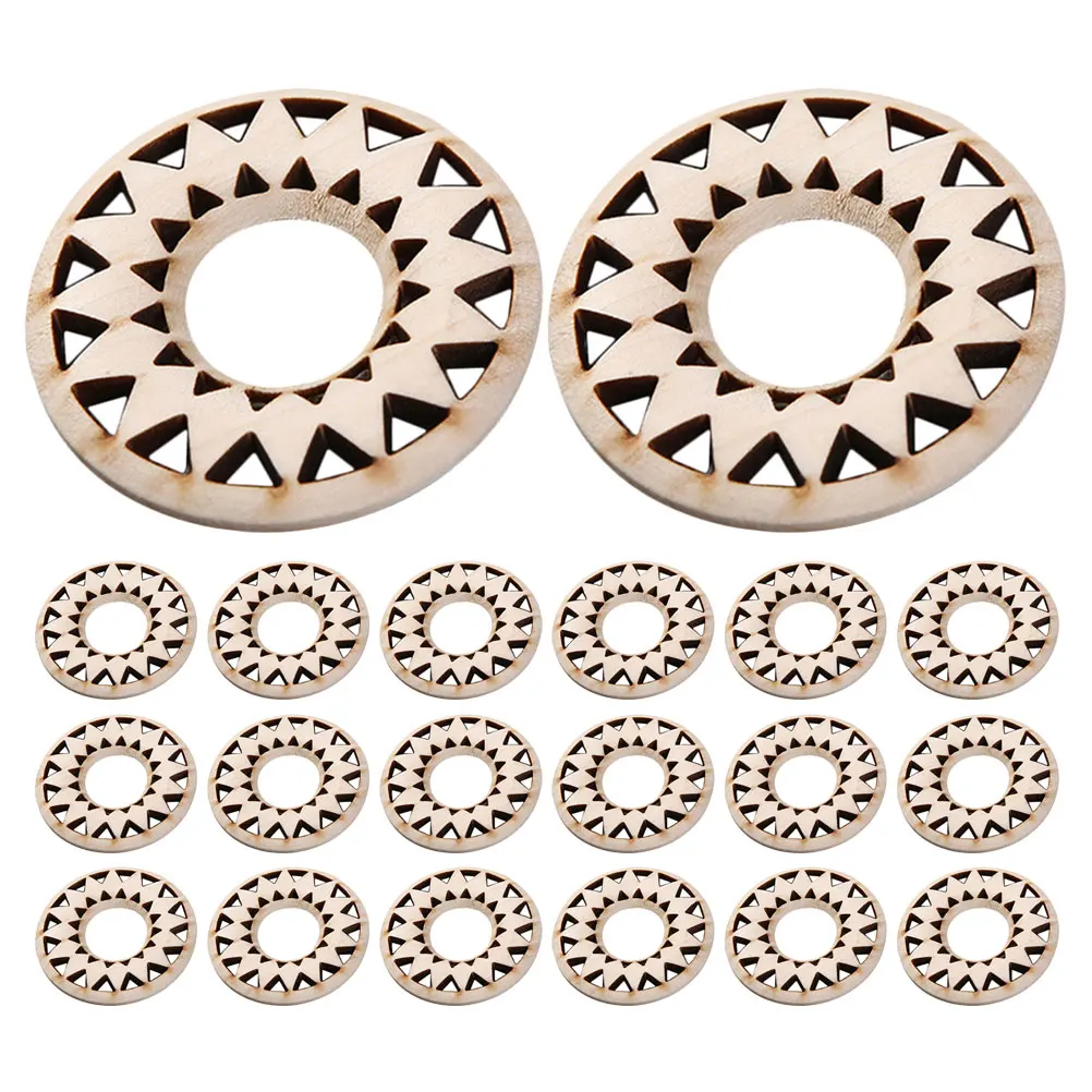 20 stuks oorbellen accessoires 35 mm houten uitsparingen ronde zonnebloemvorm knutselbenodigdheden diy houten chips veilig voor tieners
