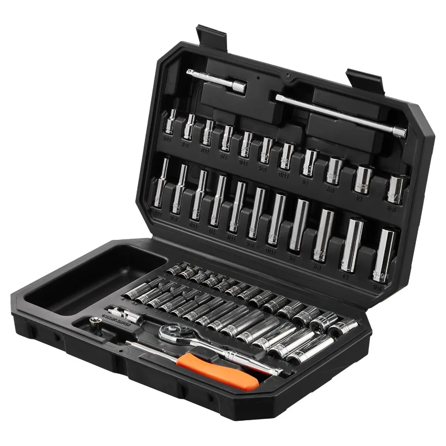 1 4" Drive Socket and Ratchet Set 54 Pieces