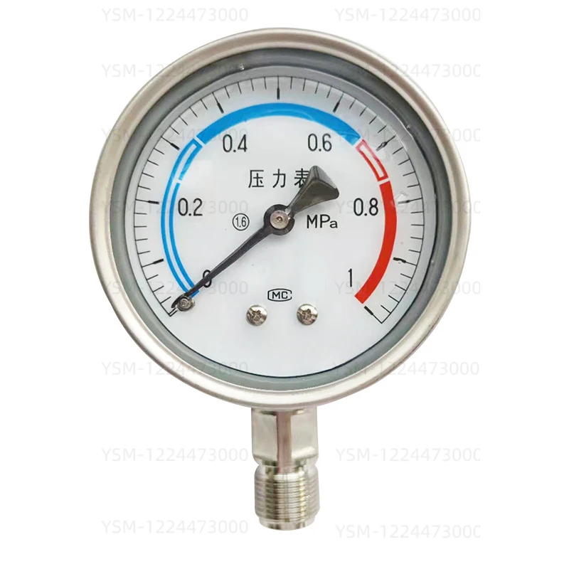 Stainless Steel Pressure Gauge Y-100 Radial Thread Hydraulic Pressure Barometer M20 * 1.5 Digital Negative Pressure