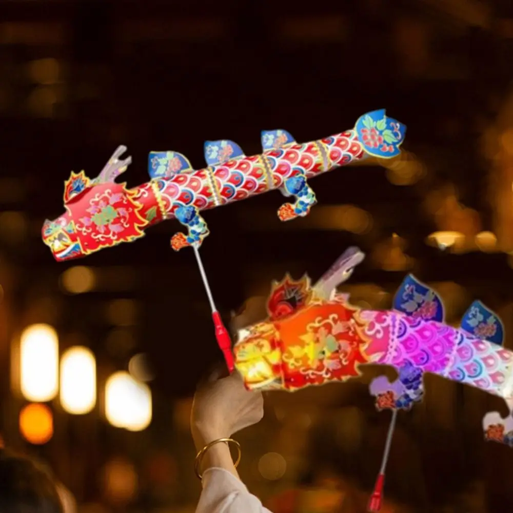 

Handmade Dragon Lantern Glowing Waterproof Dragon Light Toy Plastic Chinese Style Handheld Dancing Dragon Toy