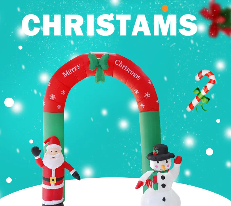 2.4M Inflatable Christmas Arch Christmas Decoration Snowman Small Arch，inflatable christmas