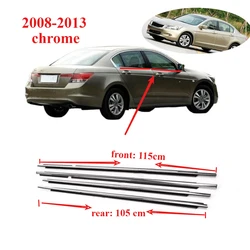 4 Pcs Chrome Outside Windows Rubber for Honda Accord 2008-2013 Glass Protector Weatherstrip for Accord Outer Laminate 72450-TA0