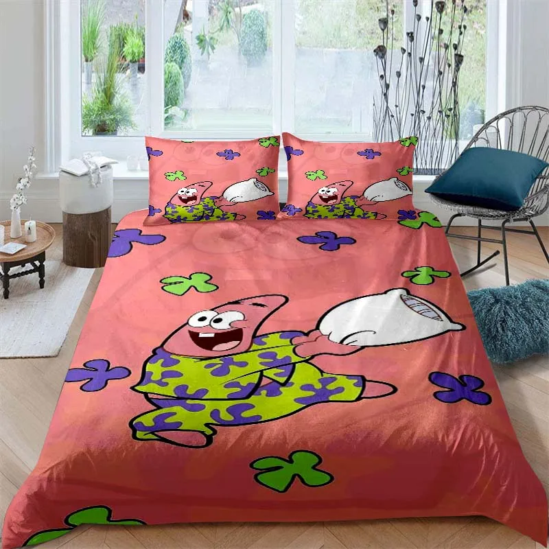 This new SpongeBob SquarePants-themed bedding set features soft duvet and pillowcases, suitable for teenagers and children. view 4