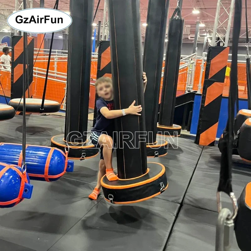 Wholesale Cheap GZAIRFUN X-1109 Inflatable Jumping Bag Ninja Warrior Obstacles Course Air Track Crawl Bridge Swing Steps