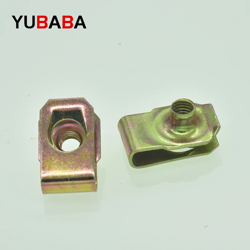 Q312 Spring Nuts M4 M5 M6 M8 M10 U-Type Fasteners Nut with Thread  Reed-Nuts for Car Motorcycle ATV