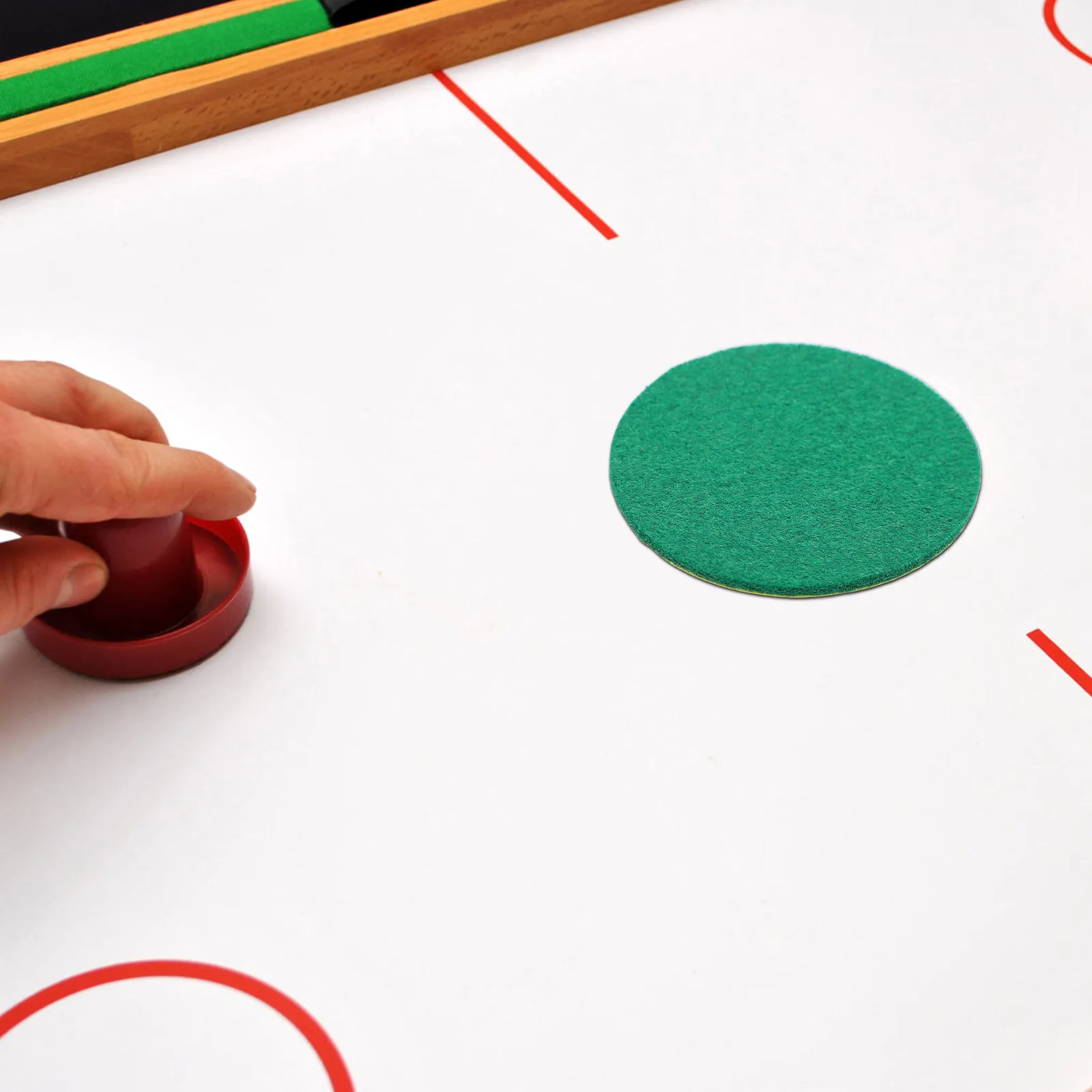10Pcs Air Hockey Accessories Standard Fit Polyester Fiber Pusher Pads Replacement for Worn Air Hockey Equipment