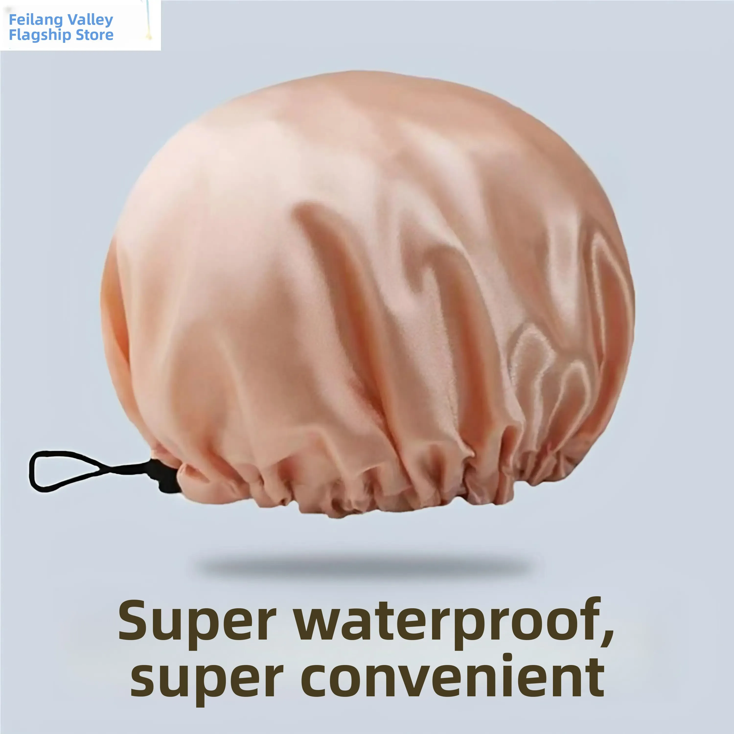 

Thickened Bath Cap Women's Waterproof Adjustable Shower Home Use Double Layer Oil Proof Bath Cap for Adults