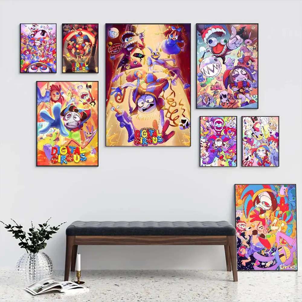 

Anime The Amazing Digital Circus Good Quality Prints and Posters Waterproof Paper Sticker Coffee House Bar Posters Wall Stickers
