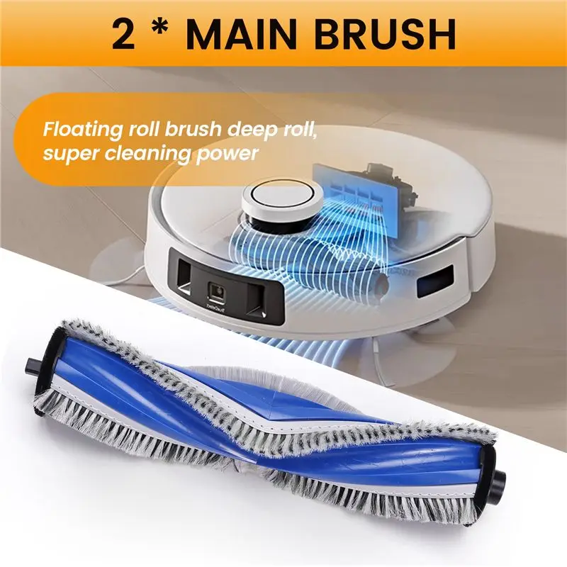 FAST-SALE For Yeedi C12 PRO PLUS,C12 PLUS,C12 Robot Vacuum Replacement Part Main Roller Side Brush Hepa Filter Mop Pad