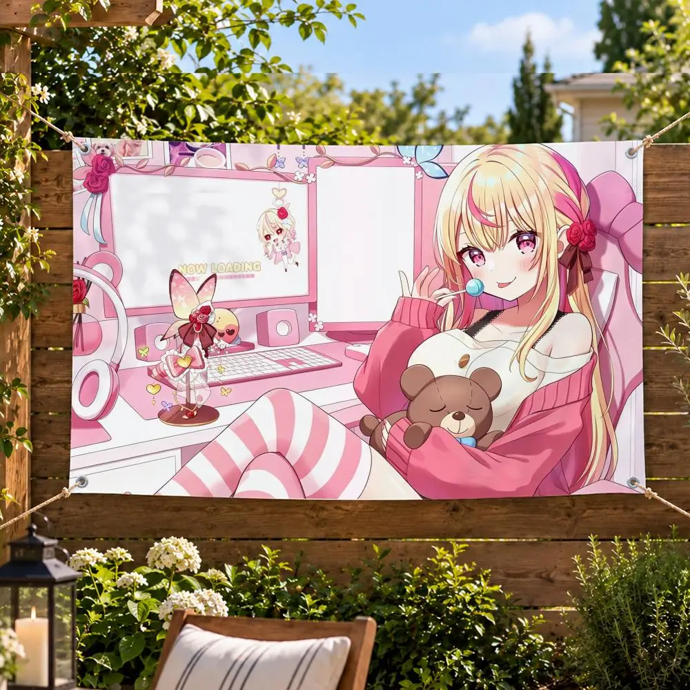 Anime Romance My Dress-Up Darling Flags Decorative Flag Banner Indoor Outdoor Garden Yard Patio Party Camping Wall Decor Gift
