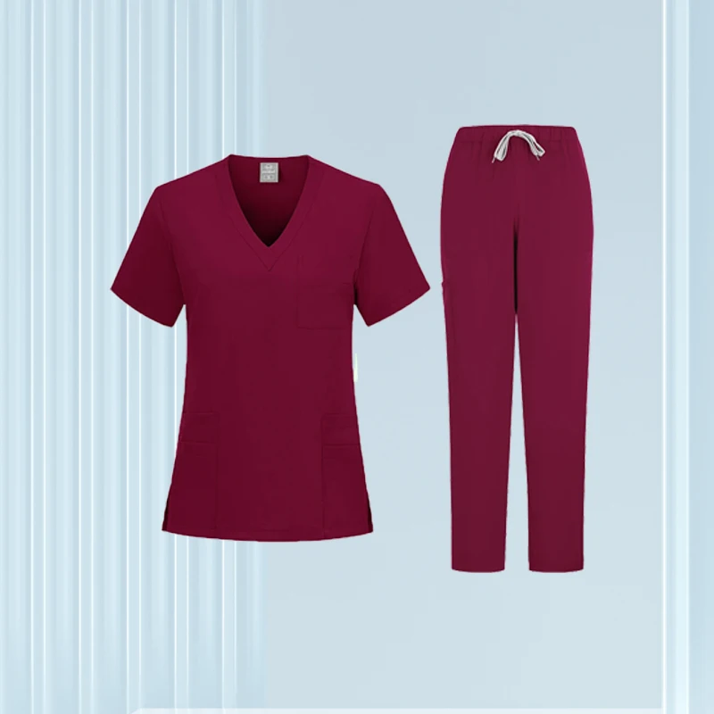 Newest Nurse Uniforms Medical Nursing Scrubs Sets Dentist Clinical Workwear Women Men Medical Surgical Suits Beauty Work Clothes