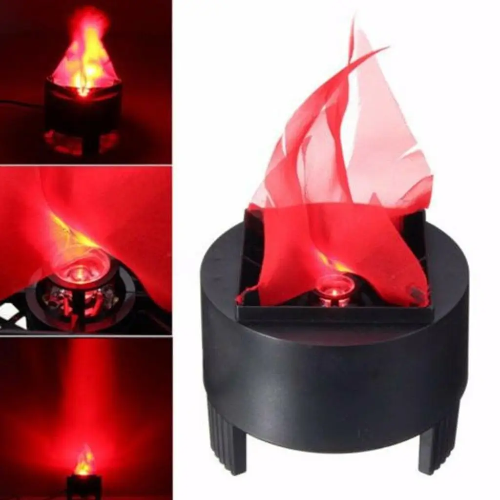 LED Fake Flame Light Small Realistic Fire Lamp Lighting Fixture for Halloween Christmas Club Party DJ