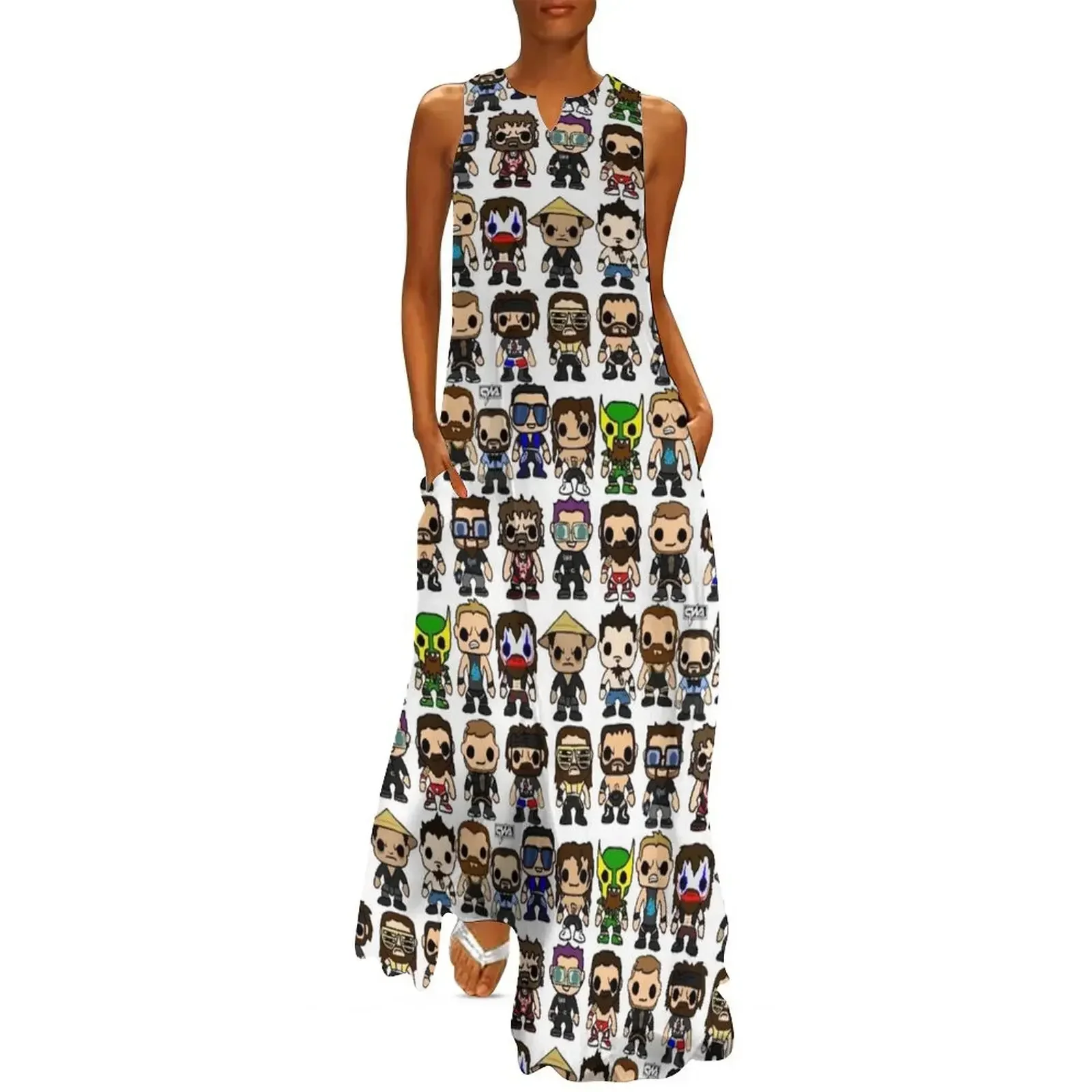 

QWA Vinyl Pop-fighters Long Dress dresses for prom elegant dress prom dresses Dress