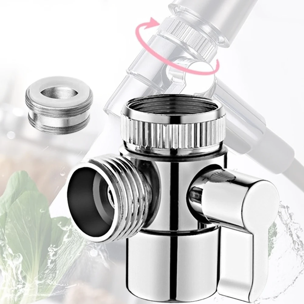 Diverter Valve 3-Way Sink Faucet Splitter Chrome M22 X M24 S