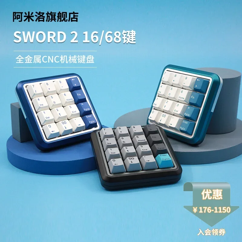 Varmilo Sword2 Mechanical Keyboard VSM68 VSM16 Numpad Aluminium Alloy Type-C Gaming Keyboard Magnetic Attraction Pc Gamer Gifts