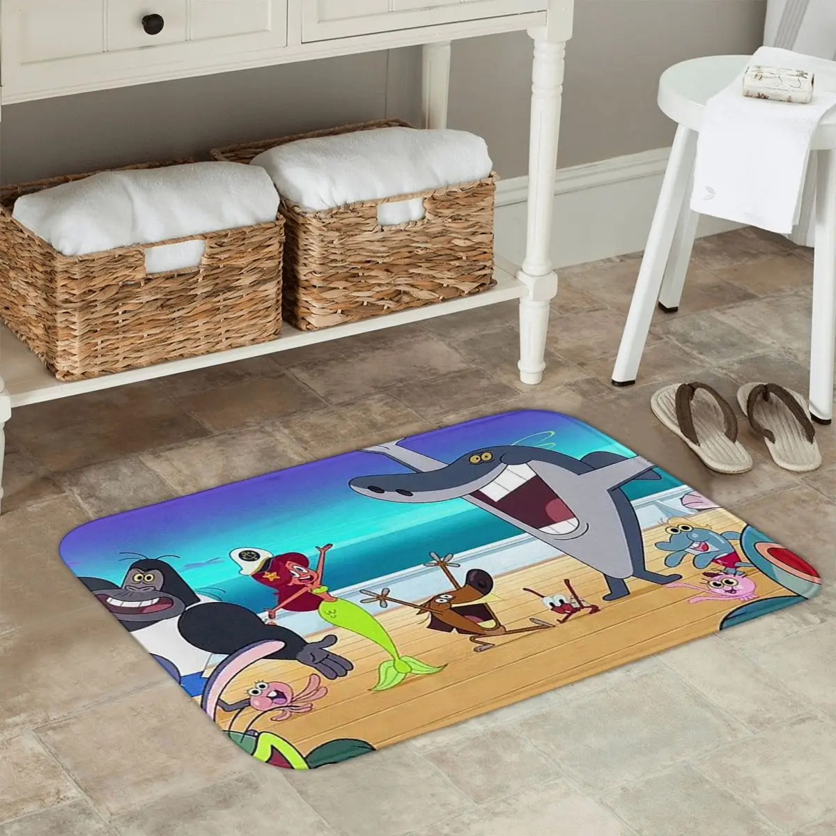 منعرج وشاركو الرسوم المتحركة طفل عدم الانزلاق ممسحة الكلمة حصيرة مكافحة ارتداء السجاد البساط للمطبخ مدخل المنزل غرفة نوم مسند القدم الحصير