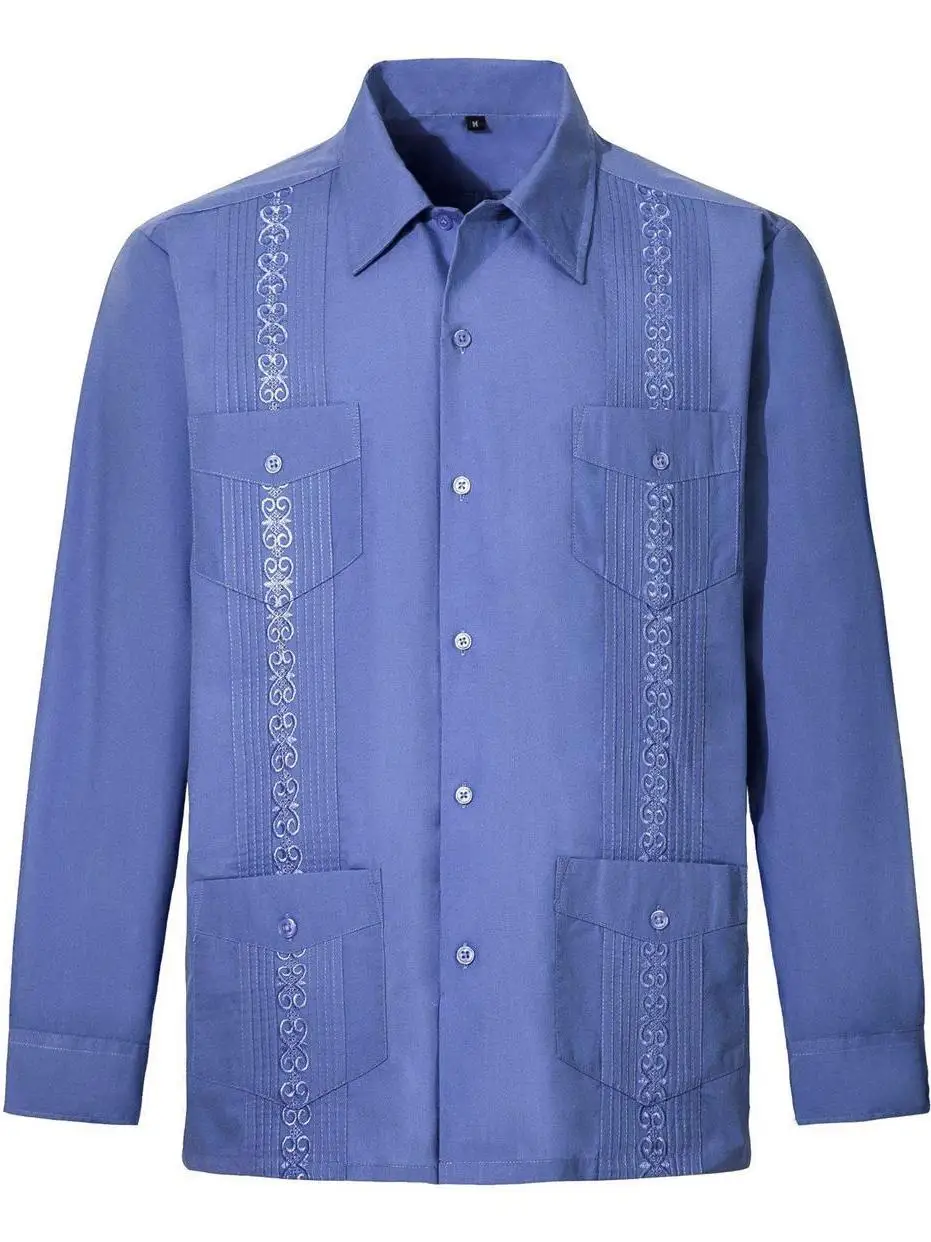 Camisa de Manga Larga a Rayas para Hombre, Estilo Guayabera, Corte Holgado, Seda Helada, Moda Juvenil, Uso Diario, Sensación ...