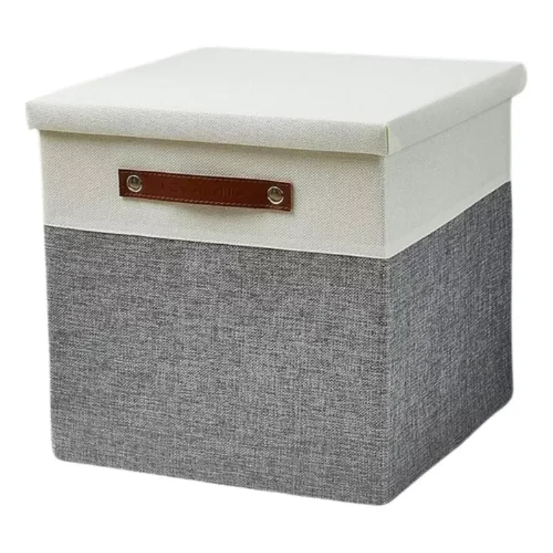 

Rigid Folding Linen Fabric Organizer Box With Lid Boxes, Boxes and Baskets Decorative Boxes