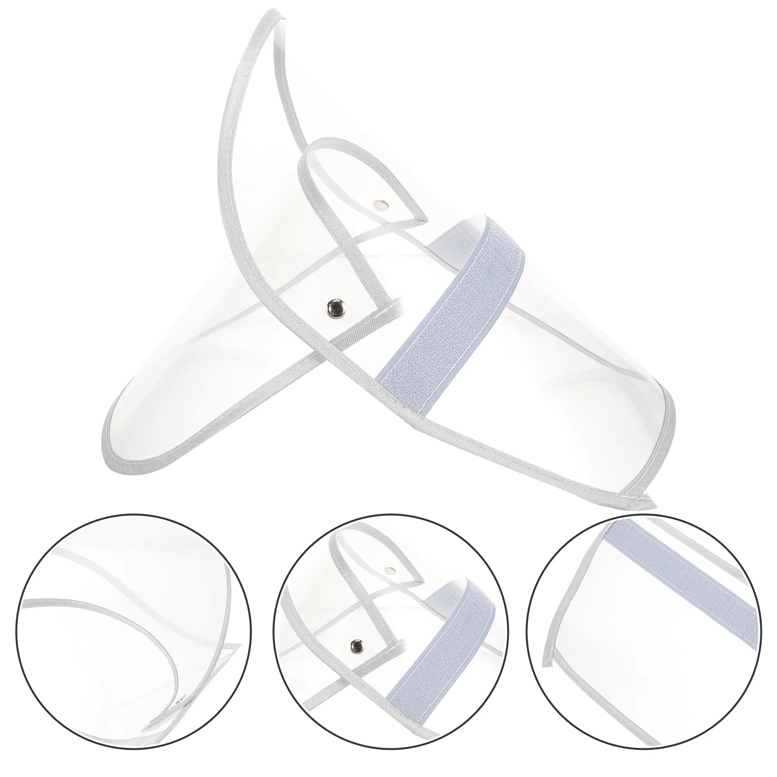 

1pcs Clear Plastic Raincoat Hat Visor Detachable Face Protection Shield for Rainy Weather Waterproof Poncho Accessories