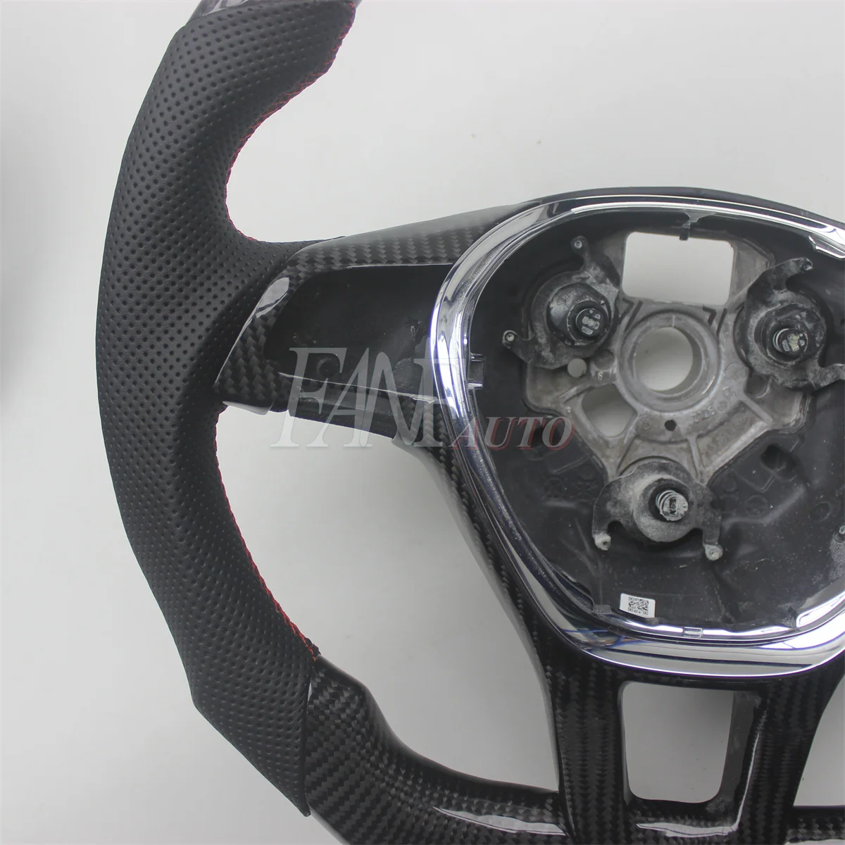 Replacement Real Carbon Fiber Steering Wheel with Leather for VW Volkswagen Golf 7 Mk7 2013-2018 Jetta MK6 POLO
