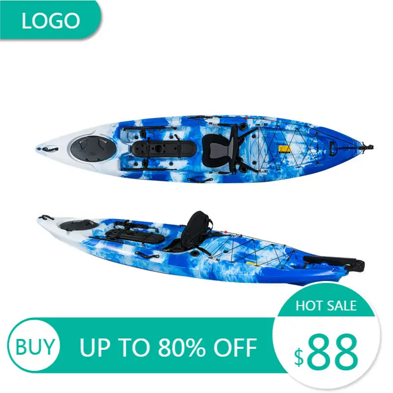 Dace Pro Angler 12ft Sit‑On‑Top Single‑Person Fishing Kayak HDPE‑PC Waterproof Hard‑Shell For Ocean Lake Water Sports