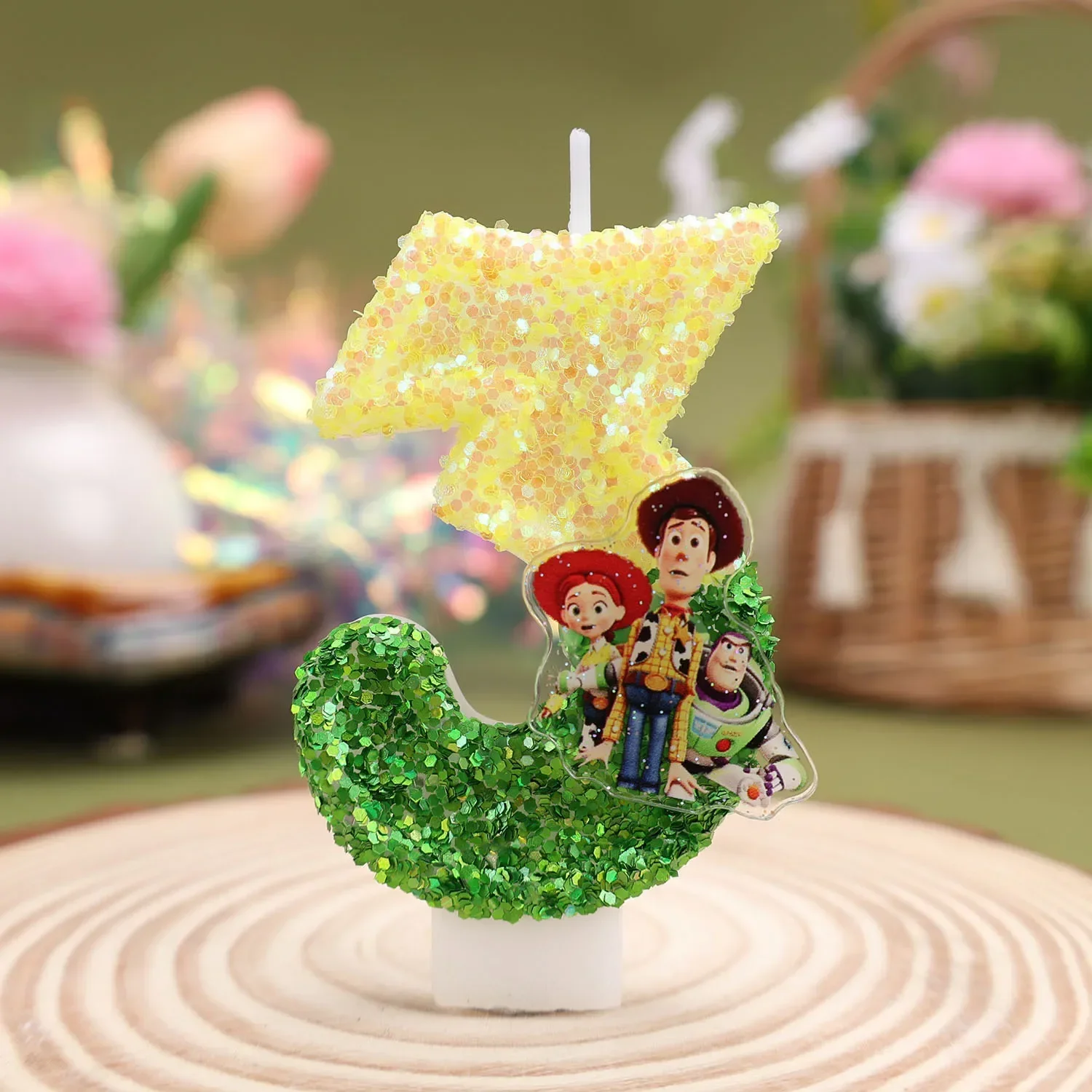 Hot Cute Cartoon T-O-Y Story Digital Candle Numbers 0-9 Kids Birthday Cake Decoration Cartoon Party Supplies Accessory