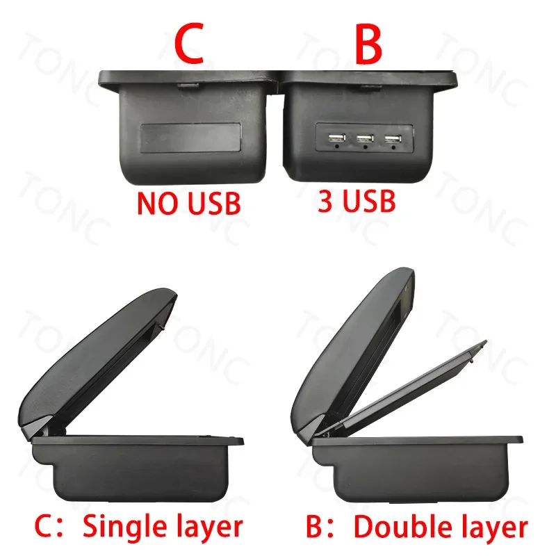 Car armrest for seat ibiza Mk5 for SEAT ARONA interior center armrest console storage box 2017 2018 2019-2025 car accessories - view 3