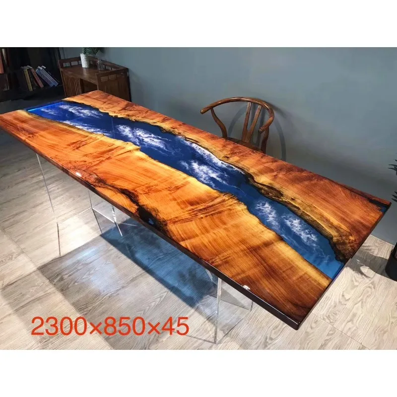 

Modern style, resin wood river table art living room furniture
