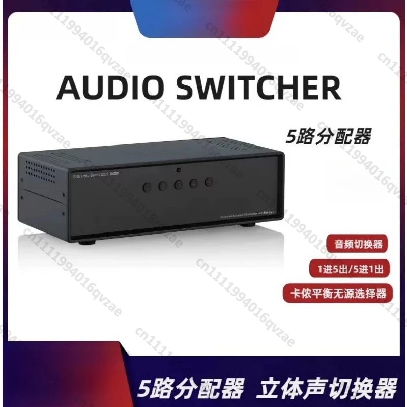 1 in 5 Out/5 in 1 Out XLR XLR Balanced Passive Selector, Audio Switcher 5-way Splitter