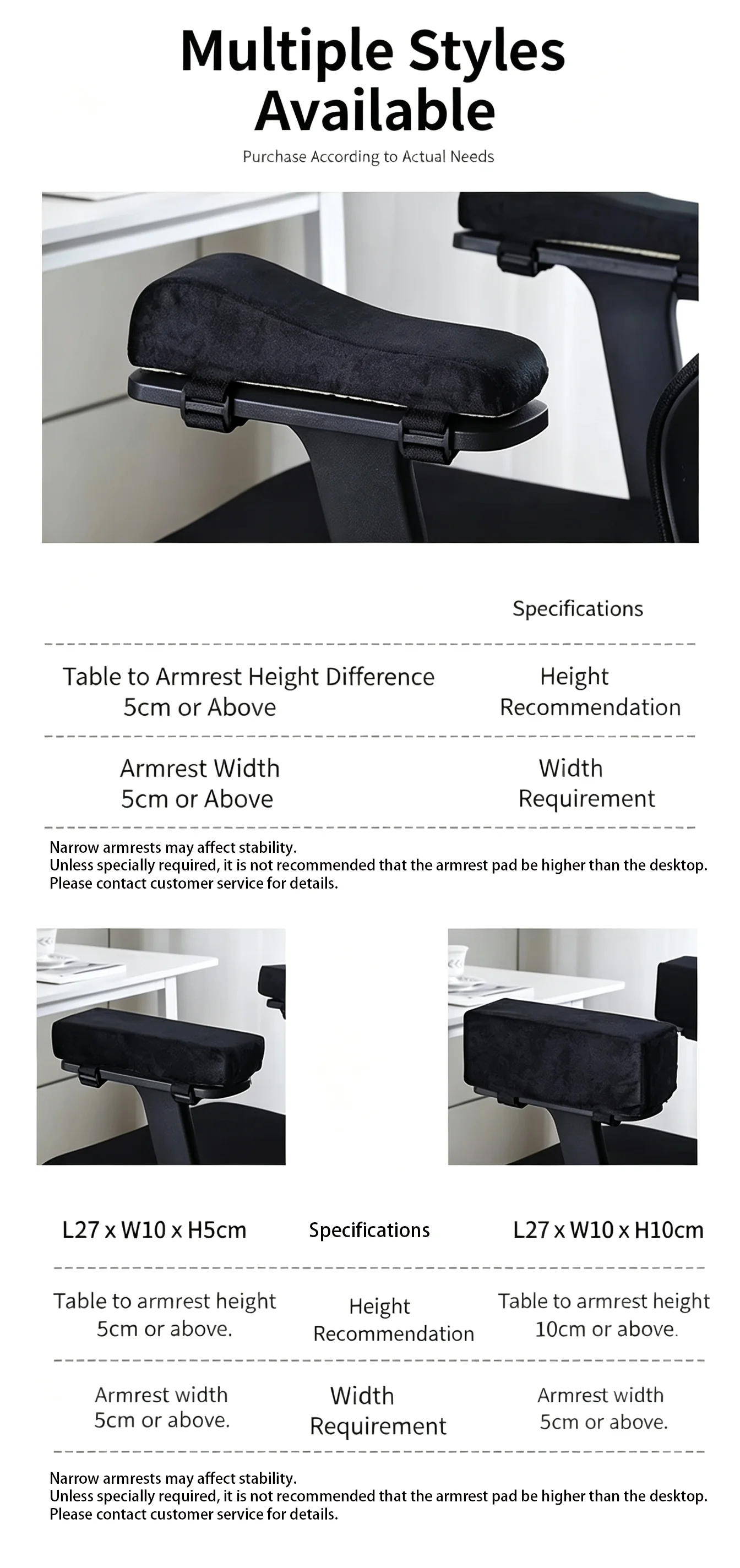 1Pc Simple Height‑Boost Armrest Cushion, Soft Elbow Support Pillow for Office Gaming Watching, Computer Chair Arm Rest Pad