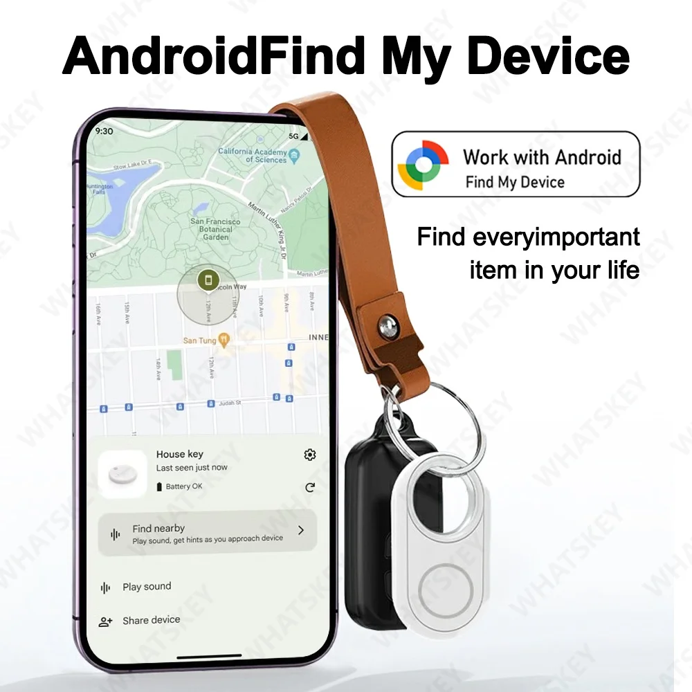 جهاز تعقب GPS بلوتوث لأجهزة Android يعمل مع Google Find My App Key Finder Pet Smart Tag لـ Xiaomi Samsung Motorola