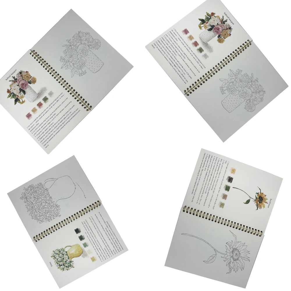 Floral Art Relax Coloring Book for Adults - Floral Painting on Thick Artist Paper | Premium Color Guide & Holiday Gift Set