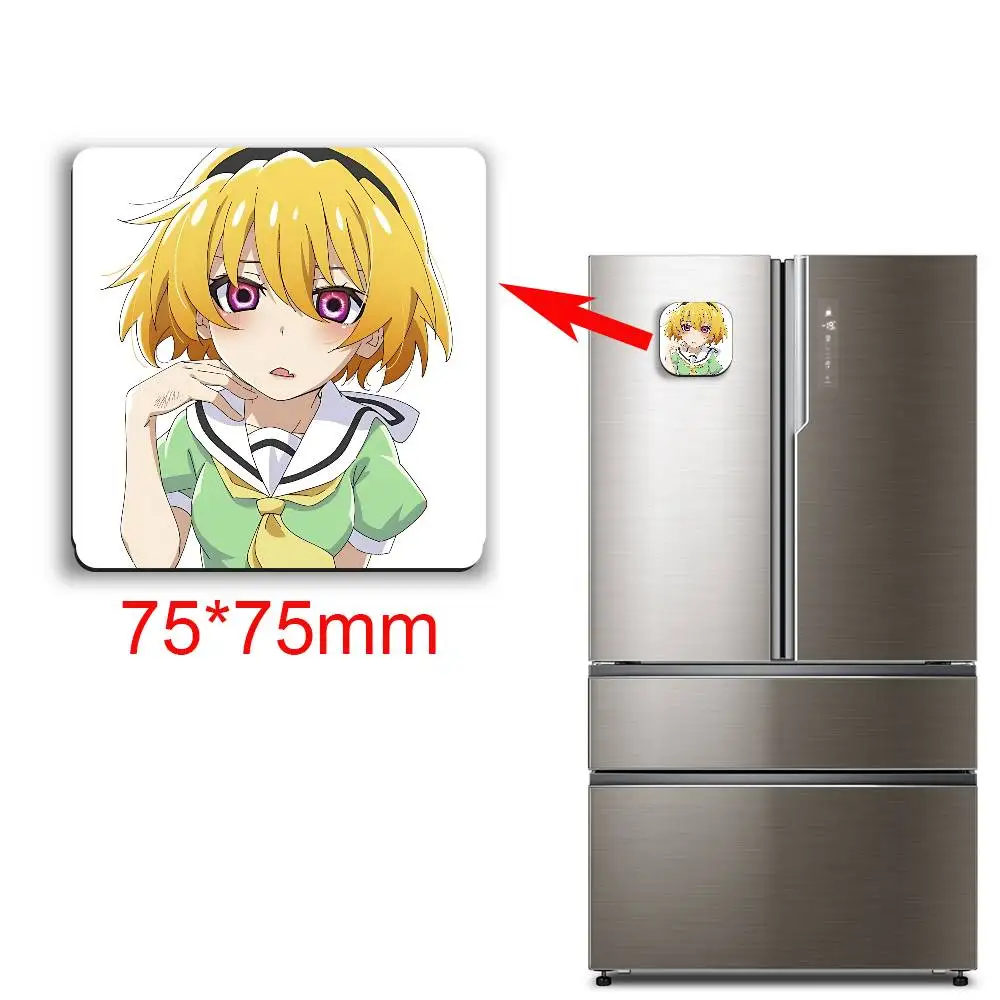Satoko Hojo Rika Furude Higurashi When They Cry Magnetic Sticker Fridge Magnets No Falling Off Fit for Refrigerators view 4