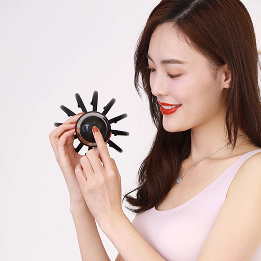 

1Pcs USB Rechargeable Electric Scalp Massager Black Claw Design Head Massager Meridian Therapy Instrument Powerful Relaxation