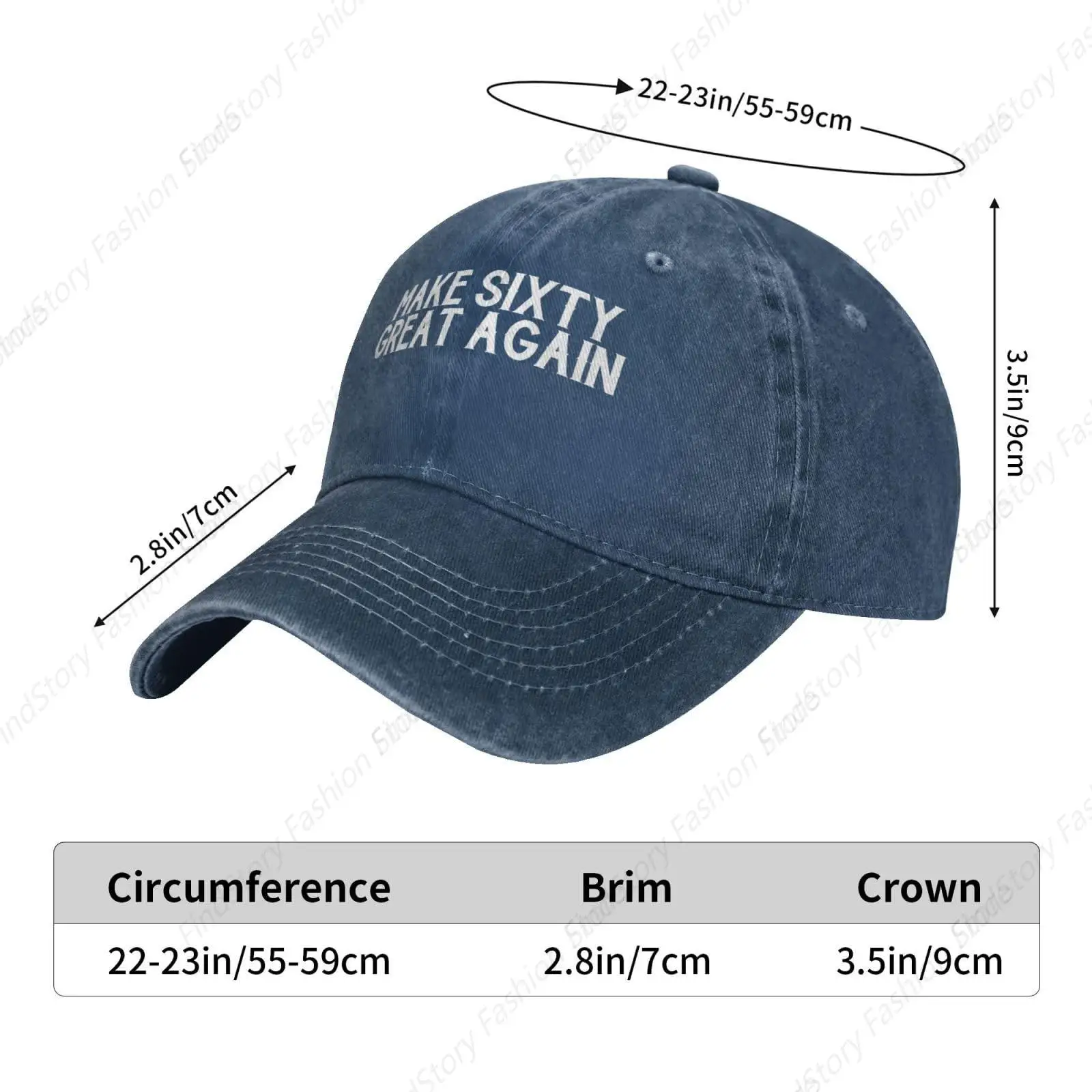 Grappig Maken Zestig Grote Weer Retro Baseball Cap Trucker Denim Golf Dad Hoed Katoen Verstelbaar Vissen Dagelijks Buitensporten Reizen