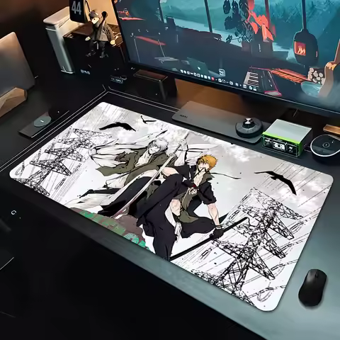 Black and White Bleach Gaming Mouse Pad Deskmat Anime Pc Accessories Mousepad 900x400 Gamer Large Desktop Extended Desk Carpet