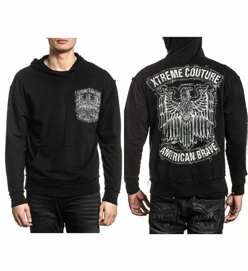

Мужская толстовка Xtreme Couture By Affliction на осень и зиму 2025 года, черный высококачественный роскошный топ для мужчин и женщин