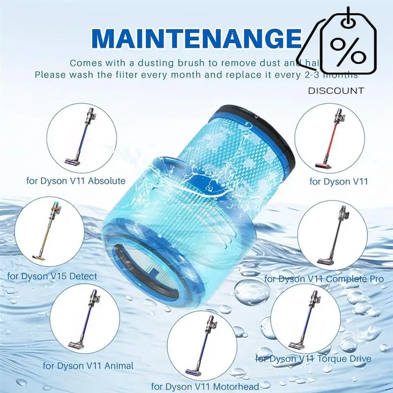 V15 Vacuum Filters Replacement For Dysonv15 V11 SV14, For Dyson-V15 V11 Torque Drive V11 Animal Part 970013-02-Y48A