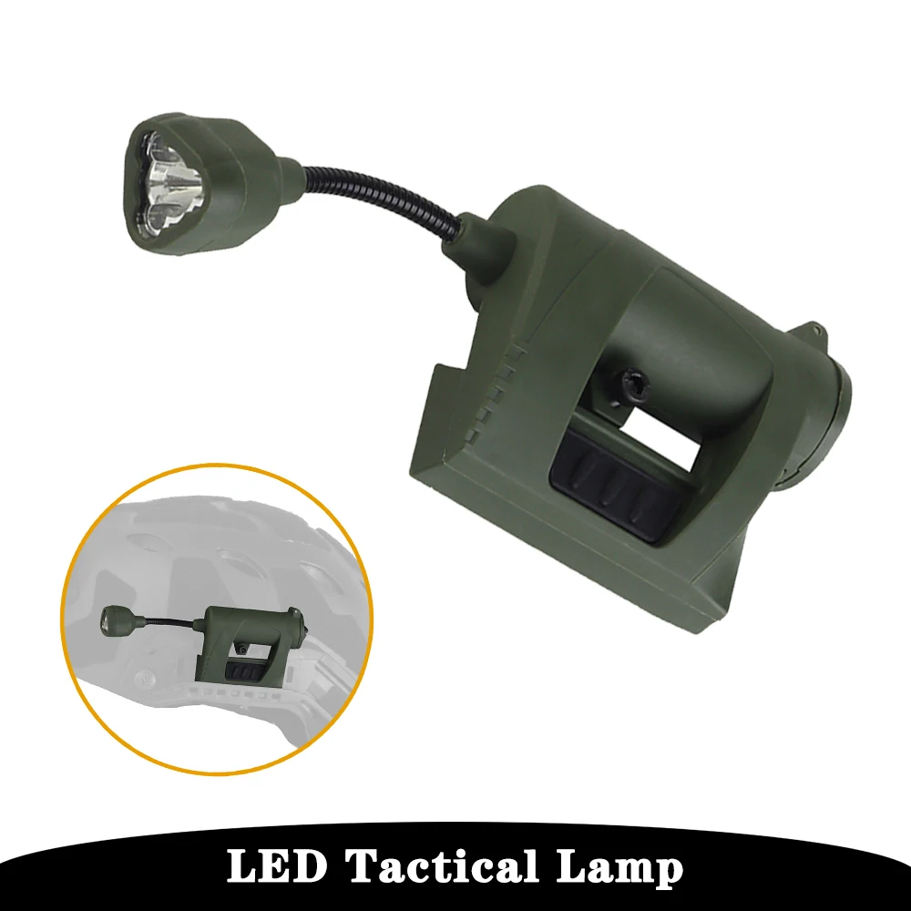 Tactical Helmet LED Lamp MPLS Modular Personal Lighting Side Mounted Bend Super Bright,Fit OPS Core ARC Rail For Airsoft,Hunting