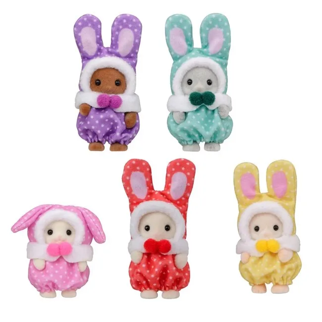 New Kawaii SYLVANIAN FAMILIES Anime Figures Blind Box 40th Anniversary Rabbit Blind Box Custom Room Decoration Birthday Toy Gift