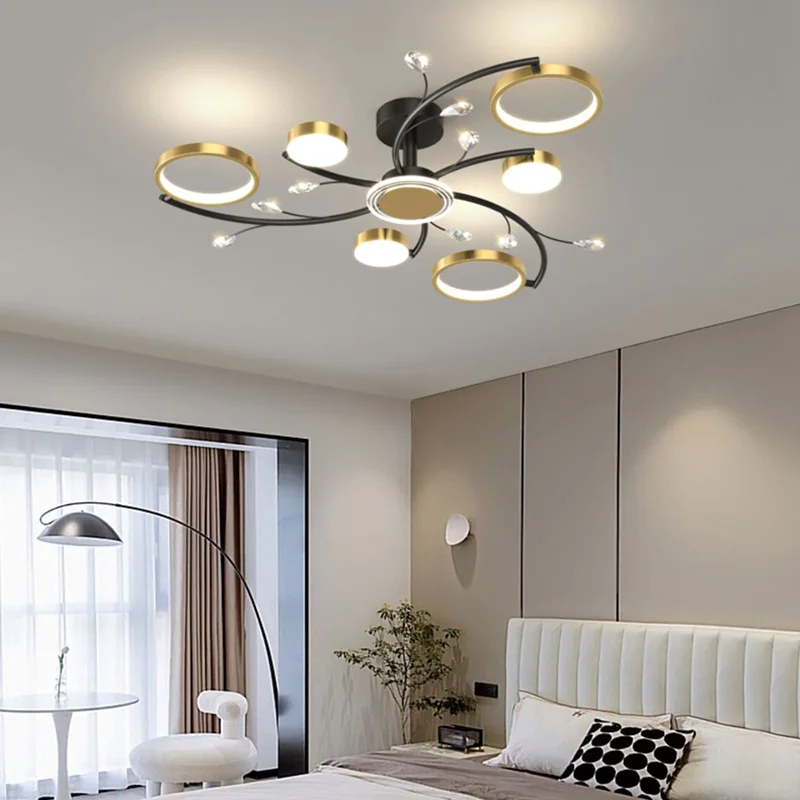 Nordic LED Ceiling Chandelier For Living Room Bedroom Kitchen Dining Room Ceiling Light Lustre Indoor Lighting