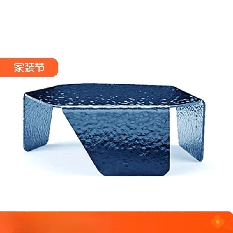 Water ripple living room creative designer irregular Italian high-end transparent crystal edge